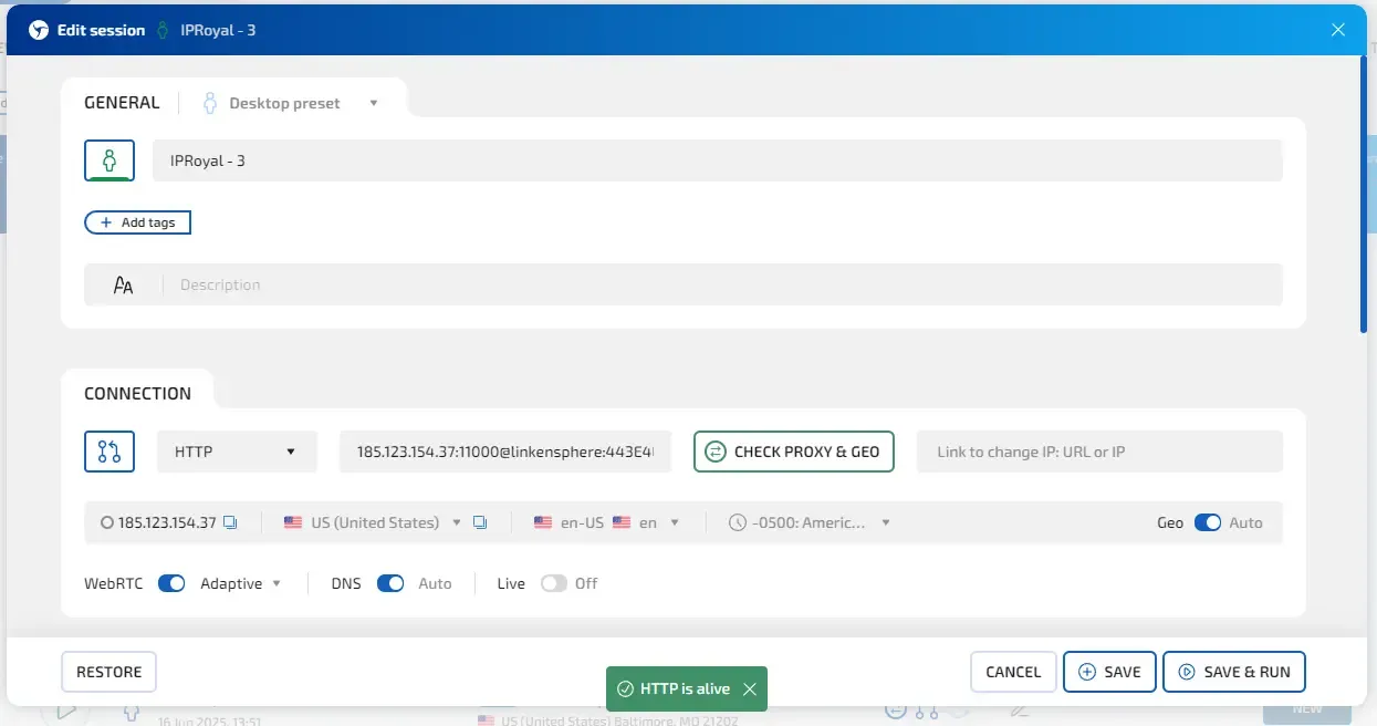 Using IPRoyal Proxies in Linken Sphere: A Practical Guide to Multi-Accounting Workflows - img 4