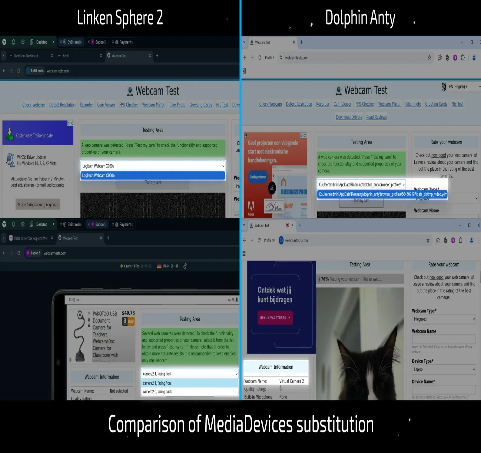 Built-in Video Stream Spoofing in Linken Sphere - img 1