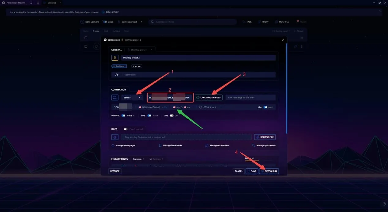 How to configure Cliproxy proxy in Linken Sphere anti-detection browser to conduct business - img 6